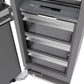 ZLINE 30 in. 16.7 cu. ft. Column Refrigerator in Stainless Steel with Graphite Gray Interior (RCRV-304-30) storage drawers.