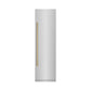 ZLINE Autograph Edition 24 in. 12.5 cu. ft. Column Refrigerator in Stainless Steel with Graphite Gray Interior and Champagne Bronze Accents (RCRVZ-30424-CB) front, closed.