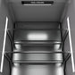 ZLINE Autograph Edition 24 in. 12.5 cu. ft. Column Refrigerator in Stainless Steel with Graphite Gray Interior and Polished Gold Accents (RCRVZ-30424-G) interior illumination.