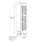 ZLINE 18 in. 9.0 cu. ft. Triple Zone 68 Bottle Left Hinge Column Wine Cooler in Stainless Steel (RCWVL-304-18) dimensional diagram.