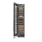 ZLINE 18 in. 9.0 cu. ft. Triple Zone 68 Bottle Left Hinge Column Wine Cooler in Stainless Steel (RCWVL-304-18) front, open.