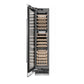 ZLINE 18 in. 9.0 cu. ft. Triple Zone 68 Bottle Left Hinge Column Wine Cooler in Stainless Steel (RCWVL-304-18) front, open.