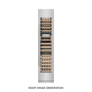 ZLINE 18 in. 9.0 cu. ft. Triple Zone 68 Bottle Right Hinge Column Wine Cooler in Stainless Steel (RCWVR-304-18) main image.