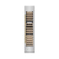ZLINE Autograph Edition 18 in. 9.0 cu. ft. Triple Zone 68 Bottle Right Hinge Column Wine Cooler in Stainless Steel with Polished Gold Accents (RCWVRZ-30418-G) front, closed.