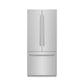 ZLINE 36 in. 19.6 cu. ft. French Door Built-In Bottom Freezer Refrigerator with Water Dispenser and Ice Maker in Stainless Steel with Graphite Gray Interior (GRBIV-304-36) front, closed.