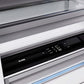 ZLINE 36 in. 19.8 cu. ft. Built-In Bottom Freezer Refrigerator with Water Dispenser and Ice Maker in Stainless Steel (RBIT-304-36) close-up detail, refrigerator and freezer temperature controls.