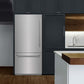 ZLINE 36 in. 19.8 cu. ft. Built-In Bottom Freezer Refrigerator with Water Dispenser and Ice Maker in Stainless Steel (RBIT-304-36) lifestyle, in a luxury kitchen.