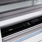 ZLINE Autograph Edition 72 in. 39.6 cu. ft. French Door Built-In Bottom Freezer Refrigerator with Water Dispensers and Ice Makers in Stainless Steel with Matte Black Accents (RBITZ-304-72MB) close-up detail, refrigerator and freezer temperature controls.