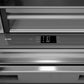 ZLINE Autograph Edition 36 in. 19.6 cu. ft. French Door Built-In Bottom Freezer Refrigerator with Water Dispenser and Ice Maker in Stainless Steel with Stainless Steel Interior and Matte Black Accents (SRBIVZ-304-36MB) touch controls and display.