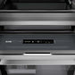 ZLINE 18 in. 8.6 cu. ft. Left Hinge Column Freezer in White Matte with Graphite Gray Interior (RCFVL-WM-18) closes-up detail, touch control panel and temperature display.