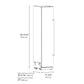 ZLINE Autograph Edition 18 in. 8.6 cu. ft. Left Hinge Column Freezer in White Matte with Graphite Gray Interior and Polished Gold Accents (RCFVLZ-WM-18-G) dimensional diagram.