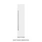 ZLINE 18 in. 8.6 cu. ft. Right Hinge Column Freezer in White Matte with Graphite Gray Interior (RCFVR-WM-18) front, closed.