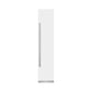ZLINE 18 in. 8.6 cu. ft. Right Hinge Column Freezer in White Matte with Graphite Gray Interior (RCFVR-WM-18) front, closed.