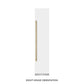ZLINE Autograph Edition 18 in. 8.6 cu. ft. Right Hinge Column Freezer in White Matte with Graphite Gray Interior and Champagne Bronze Accents (RCFVRZ-WM-18-CB) front, closed.
