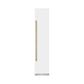ZLINE Autograph Edition 18 in. 8.6 cu. ft. Right Hinge Column Freezer in White Matte with Graphite Gray Interior and Champagne Bronze Accents (RCFVRZ-WM-18-CB) front, closed.