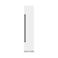ZLINE Autograph Edition 18 in. 8.6 cu. ft. Right Hinge Column Freezer in White Matte with Graphite Gray Interior and Matte Black Accents (RCFVRZ-WM-18-MB) front, closed.