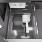 ZLINE Autograph Edition 24 in. 12.4 cu. ft. Column Freezer in White Matte with Graphite Gray Interior and Polished Gold Accents (RCFVZ-WM-24-G) internal ice maker and scoop.