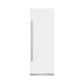 ZLINE 30 in. 16.7 cu. ft. Column Refrigerator in White Matte with Graphite Gray Interior (RCRV-WM-30) front, closed.