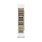 ZLINE Autograph Edition 18 in. 9.0 cu. ft. Triple Zone 68 Bottle Left Hinge Column Wine Cooler in White Matte with Polished Gold Accents (RCWVLZ-WM-18-G) front, closed.