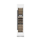 ZLINE Autograph Edition 18 in. 9.0 cu. ft. Triple Zone 68 Bottle Right Hinge Column Wine Cooler in White Matte with Matte Black Accents (RCWVRZ-WM-18-MB) front, closed.