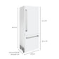 ZLINE 30 in. 16.1 cu. ft. Built-In Bottom Freezer Refrigerator with Water Dispenser and Ice Maker in White Matte (RBIV-WM-30) dimensional diagram.