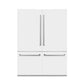 ZLINE 60 in. 32.2 cu. ft. French Door Built-In Bottom Freezer Refrigerator with Water Dispensers and Ice Makers in White Matte (RBIV-WM-60) front, closed.