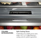 ZLINE Column Refrigerators Infographic. Split Cooling Zones. Text: Comfortably store multiple grocery items inside a high-capacity fridge featuring 2 cooling zones for optimal organization.
