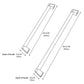 ZLINE 30 in. Built-In Refrigerator Helix Handles (Set of 2) in Black Stainless Steel (RBIVHZ-K-BS-30) dimensional diagram.