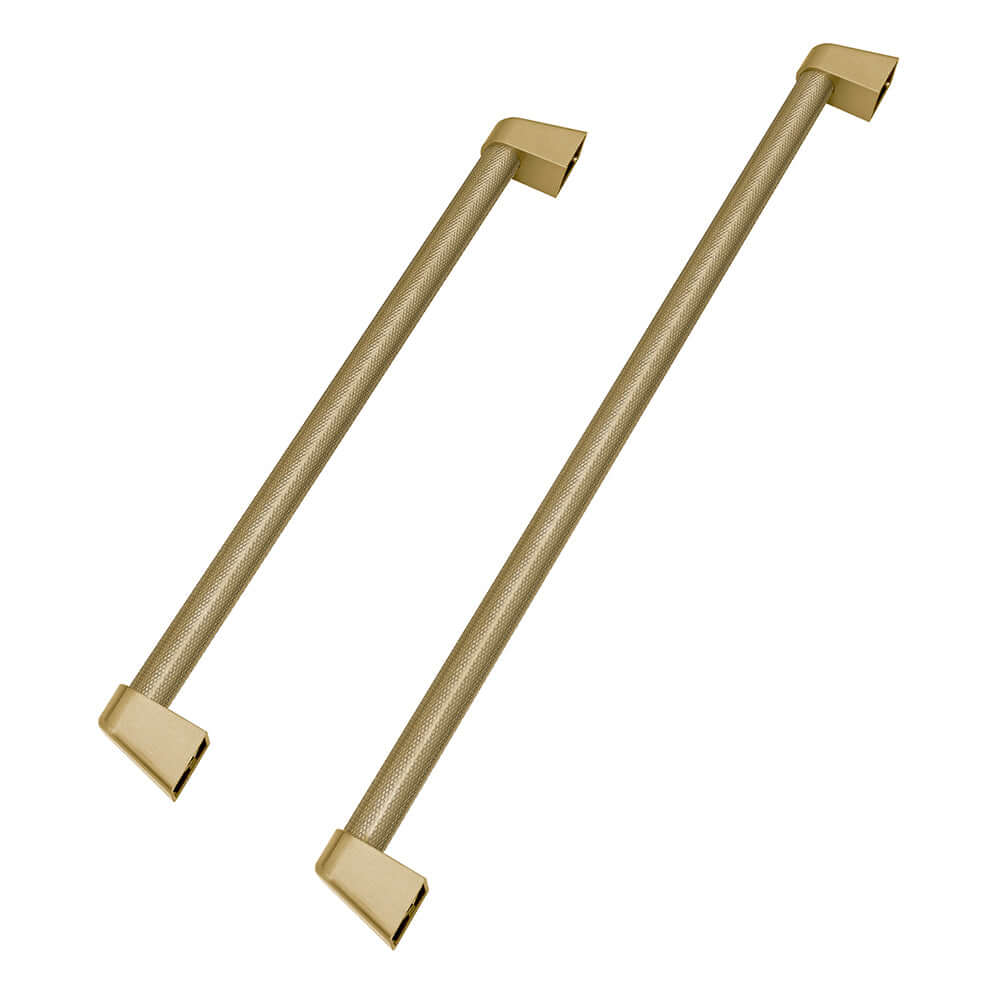 ZLINE Autograph Edition 30 in. Built-In Refrigerator Helix Handles (Set of 2) in Champagne Bronze (RBIVHZ-K-CB-30) main image.