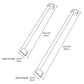 ZLINE 36 in. Built-In Refrigerator Helix Handles (Set of 3) in Stainless Steel (RBIVHZ-K-SS-36) dimensional diagram.
