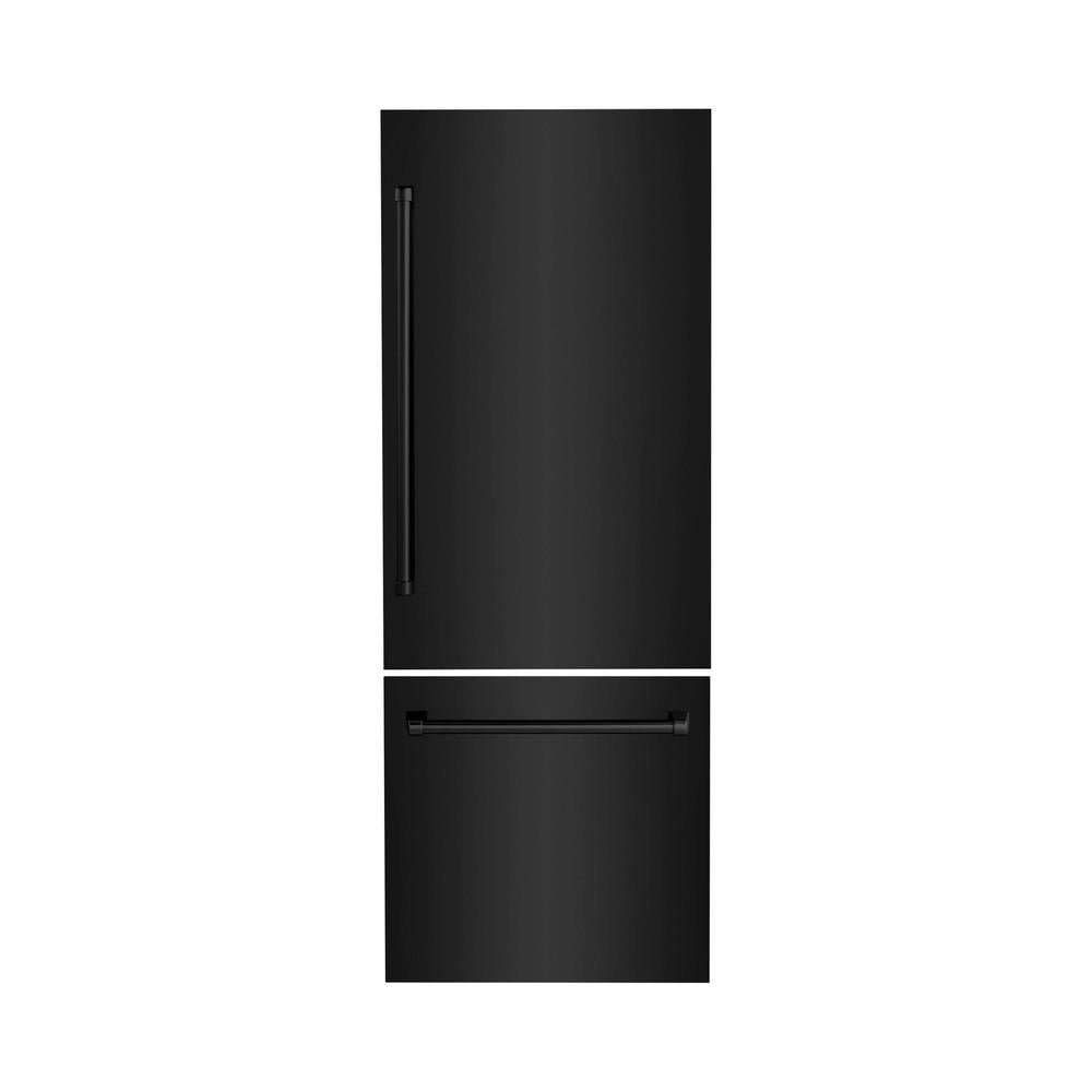 Panels & Handles Only- ZLINE 30 in. Refrigerator Panels in Black Stainless Steel for a 30 in. Built-in Refrigerator (RPBIV-BS-30) 