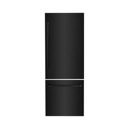 Panels & Handles Only- ZLINE 30 in. Refrigerator Panels in Black Stainless Steel for a 30 in. Built-in Refrigerator (RPBIV-BS-30) 