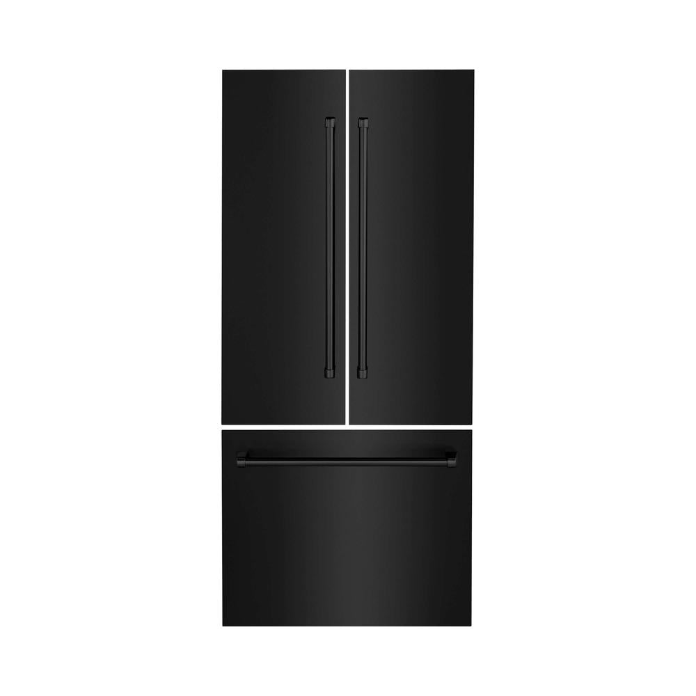 Panels & Handles Only- ZLINE 36 in. Refrigerator Panels in Black Stainless Steel for a 36 in. Built-in Refrigerator (RPBIV-BS-36) 