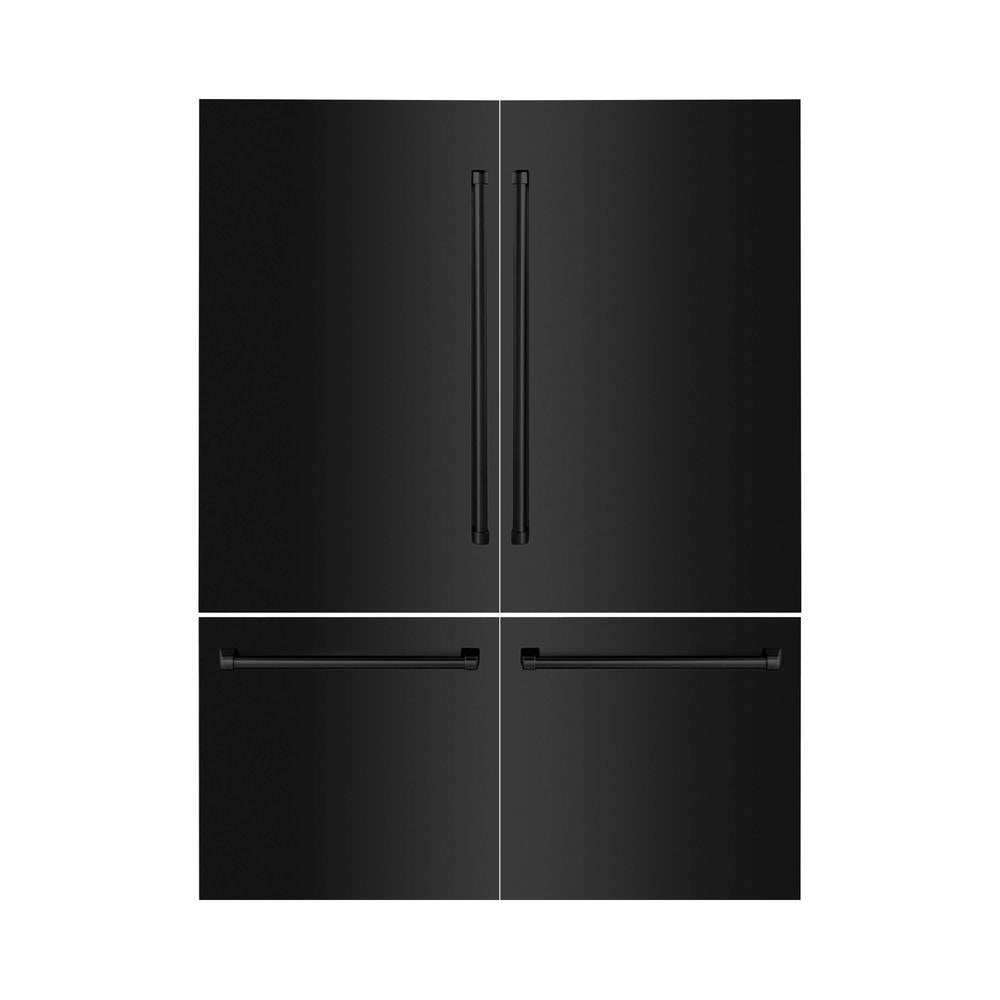 Panels & Handles Only- ZLINE 60 in. Refrigerator Panels in Black Stainless Steel for a 60 in. Built-in Refrigerator (RPBIV-BS-60) 
