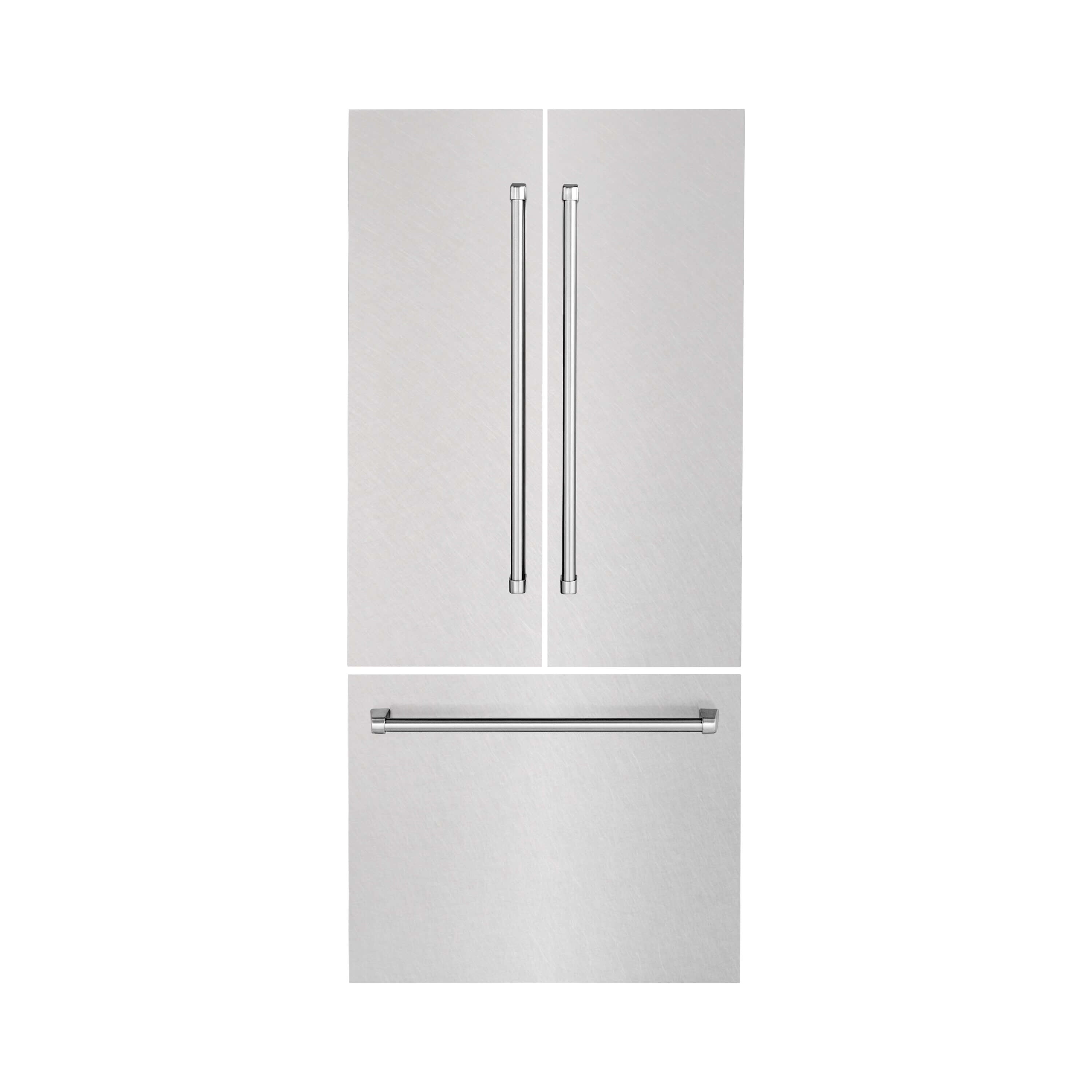 Panels & Handles Only- ZLINE 36 in. Refrigerator Panels in Fingerprint Resistant Stainless Steel for a 36 in. Built-in Refrigerator (RPBIV-SN-36)