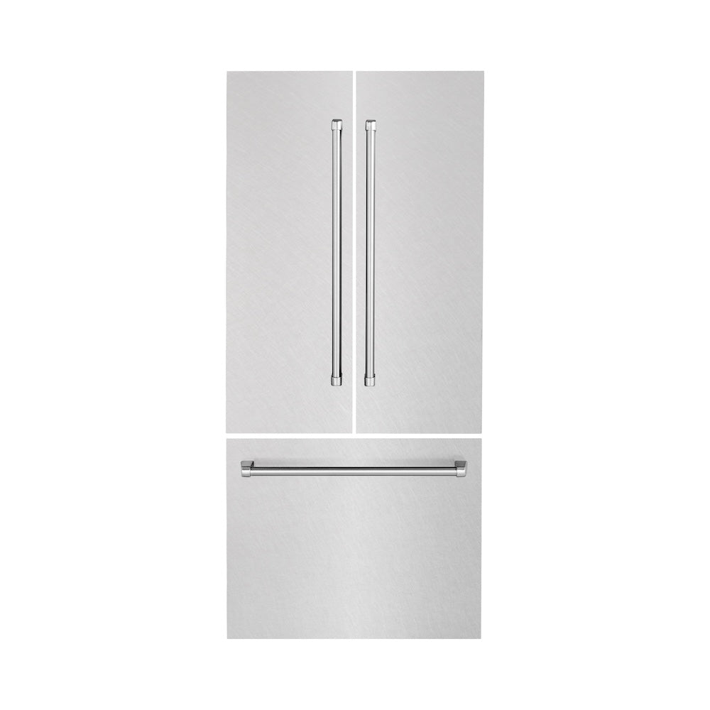 ZLINE 36 in. Refrigerator Panels in Satin Stainless Steel for a 36 in. Built-in Refrigerator (RPBIV-SN-36) main image.