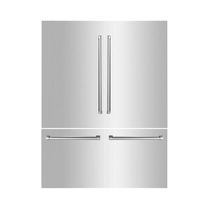 Panels & Handles Only- ZLINE 60 in. Refrigerator Panels in Stainless Steel for a 60 in. Built-in Refrigerator (RPBIV-304-60) 
