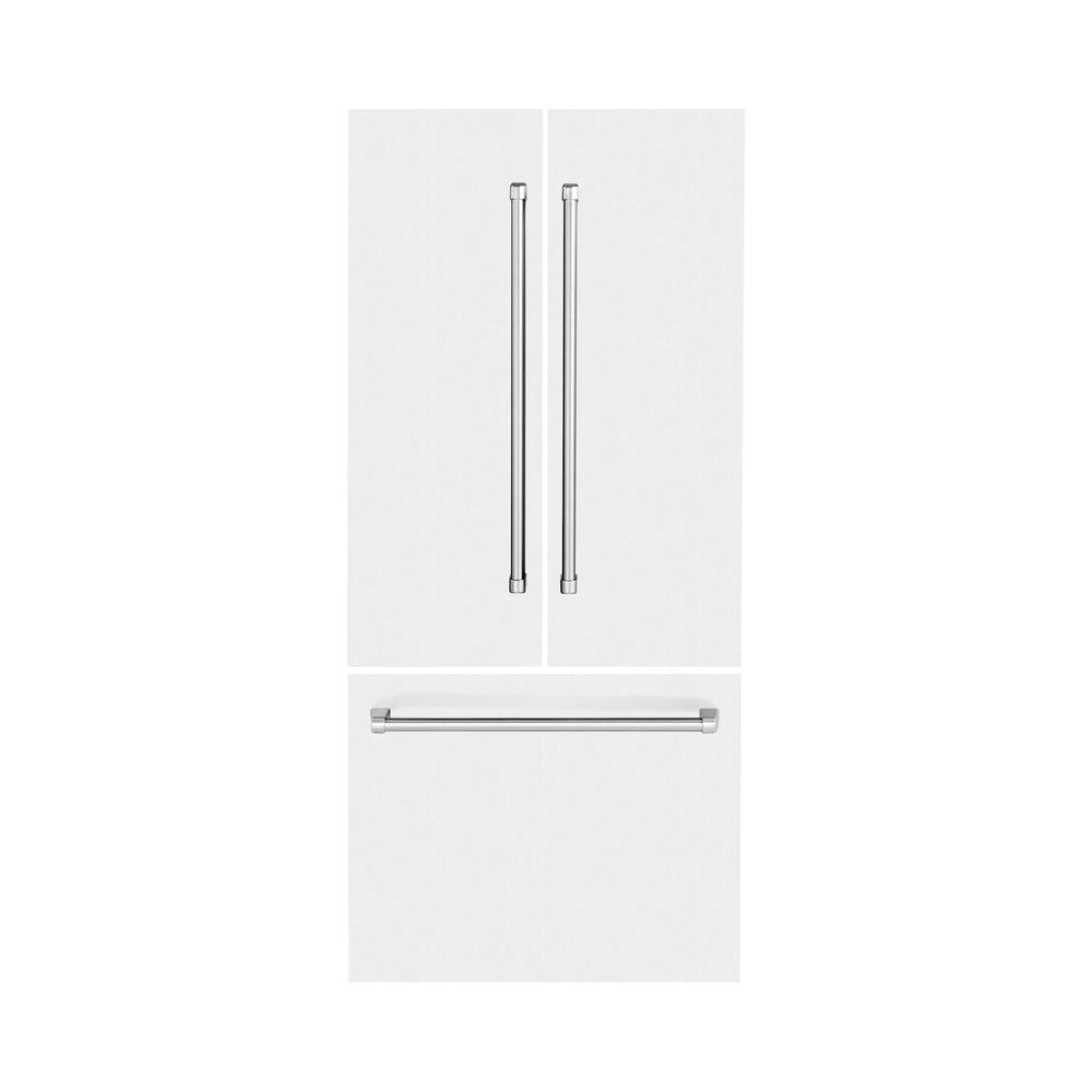 Panels & Handles Only- ZLINE 36 in. Refrigerator Panels in White Matte for a 36 in. Built-in Refrigerator (RPBIV-WM-36) 