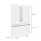 Panels & Handles Only- ZLINE 60 in. Refrigerator Panels in White Matte for a 60 in. Built-in Refrigerator (RPBIV-WM-60) dimensional diagram with measurements.