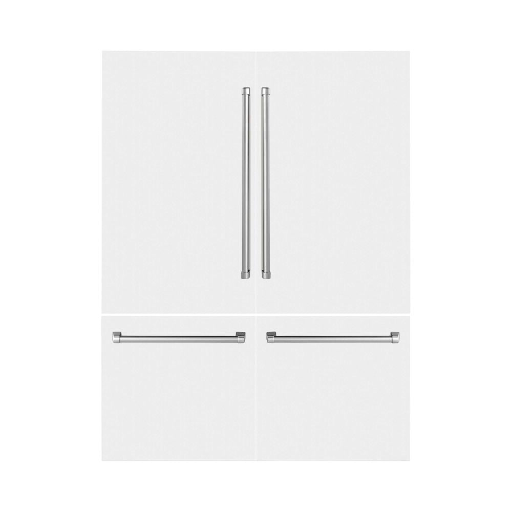 Panels & Handles Only- ZLINE 60 in. Refrigerator Panels in White Matte for a 60 in. Built-in Refrigerator (RPBIV-WM-60) 