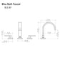 ZLINE Bliss Bath Faucet (BLS-BF) dimensional diagram.