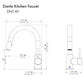 ZLINE Dante Kitchen Faucet (DNT-KF) dimensional diagram.