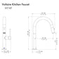 ZLINE Voltaire Kitchen Faucet (VLT-KF) dimensional diagram.