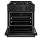 ZLINE 30 in. 4.2 cu. ft. Classic Gas Range with 4 Burner Cooktop and Convection Gas Oven in Black Stainless Steel, Open Box-Great Condition