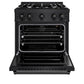 ZLINE 30 in. 4.2 cu. ft. Classic Gas Range with 4 Burner Cooktop and Convection Gas Oven in Black Stainless Steel, Open Box-Good Condition