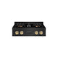 ZLINE Autograph Edition 30 in. Classic Gas Rangetop with 4 Burner DuoPro™ Cooktop in Black Stainless Steel and Champagne Bronze Accents, Open Box-Good Condition