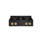ZLINE Autograph Edition 30 in. Classic Gas Rangetop with 4 Burner DuoPro™ Cooktop in Black Stainless Steel and Champagne Bronze Accents, Open Box-Great Condition