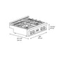 ZLINE Autograph Edition 30 in. Classic Gas Rangetop with 4 Burner DuoPro™ Cooktop in Black Stainless Steel and Polished Gold Accents, Open Box-Great Condition
