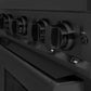 ZLINE 30 in. 4.2 cu. ft. Classic Gas Range with Convection Gas Oven in Black Stainless Steel with 4 Brass Burners (CGRB-BR-30) knobs.