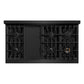 ZLINE 48 in. Classic Gas Rangetop with 8 Burners and Porcelain Cooktop in Black Stainless Steel, Open Box-Good Condition